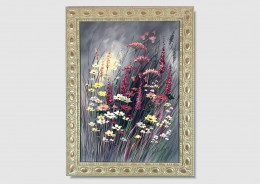 Obraz kwiatowa łąka ręcznie malowany na płótnie 2251A