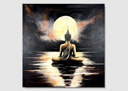 Budda na obrazie ręcznie malowanym Budda o zachodzie 2346A