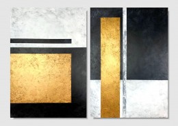 Abstrakcja złoty obraz gold cube obrazy ręcznie malowane 2280A