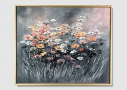 Obraz malowany farbami na płótnie polskie kwiaty 2296A