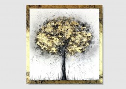 Obraz do salonu złotej drzewo obrazy malowane 2215A
