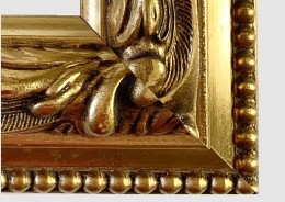 Złota rustykalna rama do obrazu szeroka ozdobna SA38